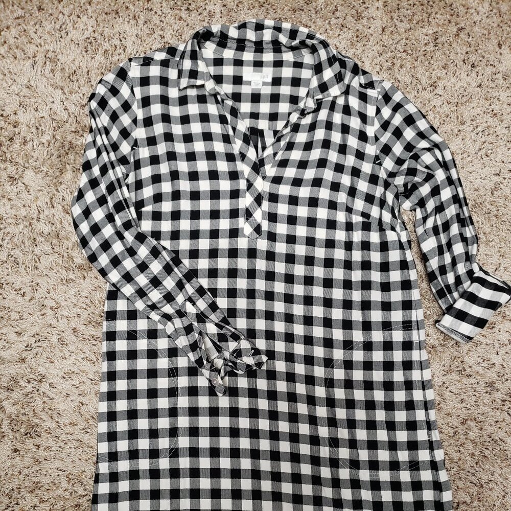 J.Jill XS Gingham shirt dress